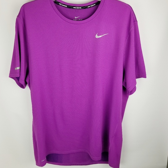 purple black nike shirt